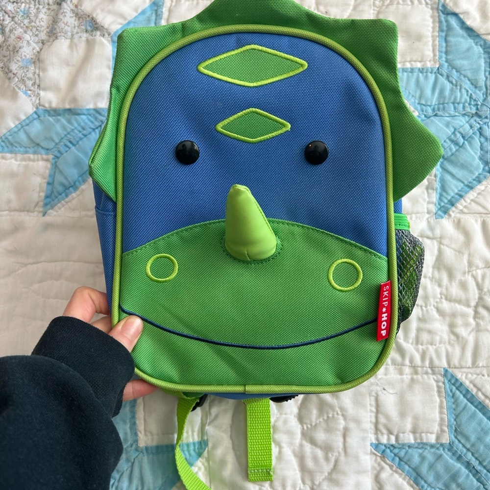 Skip Hop Blue & Green stegosaurus Dinosaur Backpack